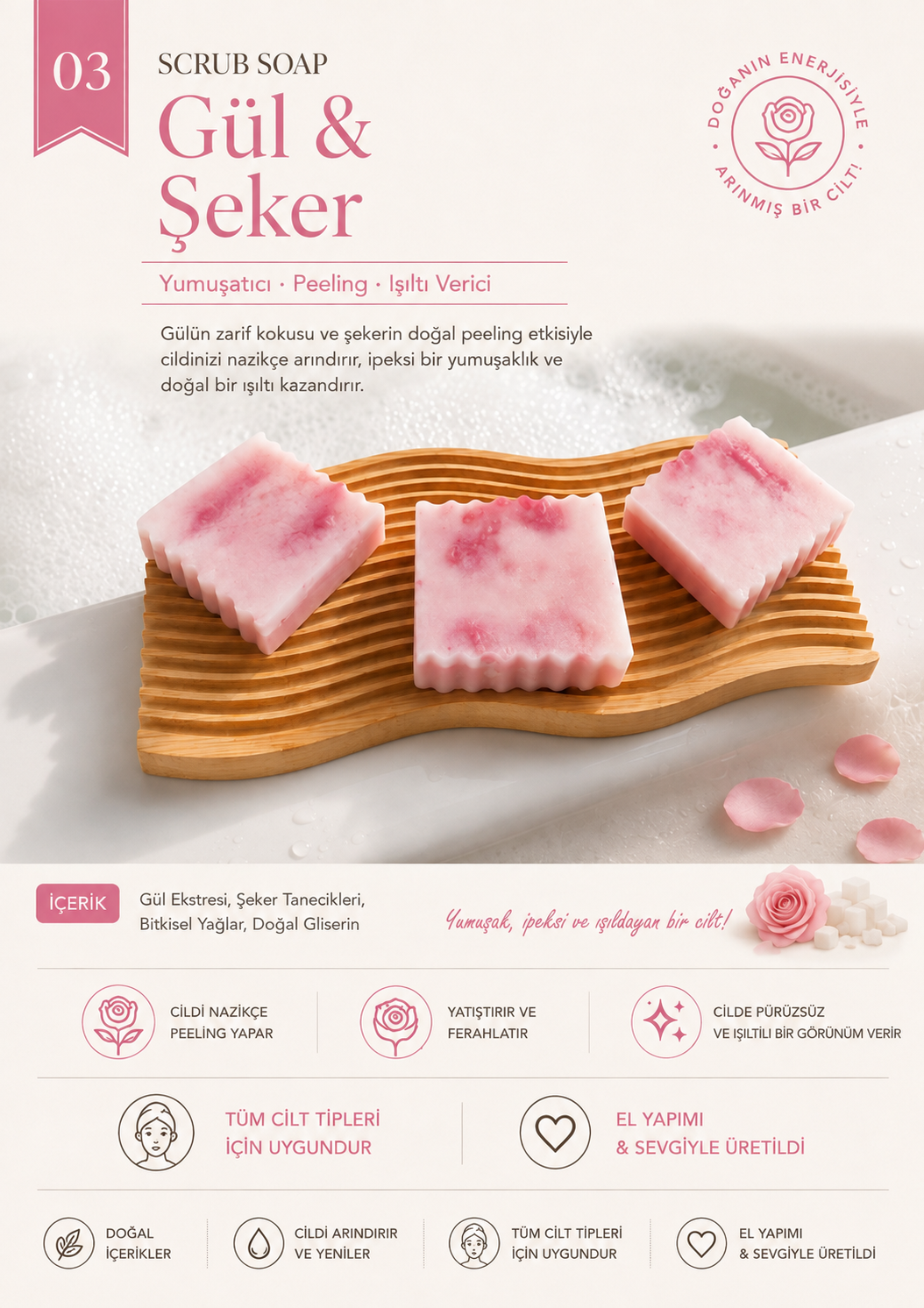 Gül & Şeker Scrub Soap
